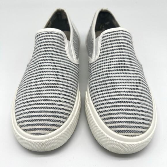 Tommy Bahama Women’s 6 Canvas Shoes Sneaker White Navy Striped Boat Slip On - Picture 2 of 7